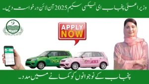 CM Punjab E-Taxi Scheme 2025 Apply online 
